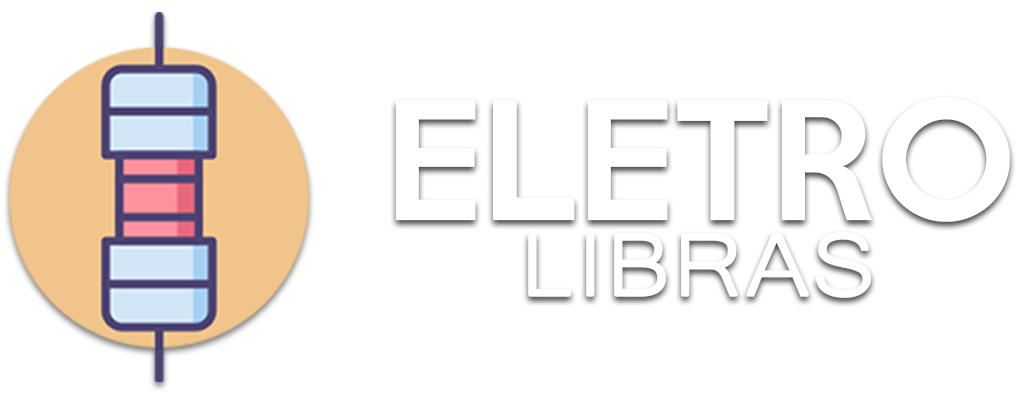 Eletro Libras Logo. É um círculo bege com um resistor em seu centro.